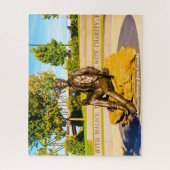 Lincoln Monument Kentucky. Kerstgroeten Legpuzzel (Verticaal)