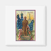 Lincoln Monument Springfield Ill  Americana Magneet (Voorkant)