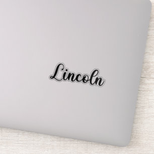 Lincoln Naam - Handgeschreven kalligrafie Sticker