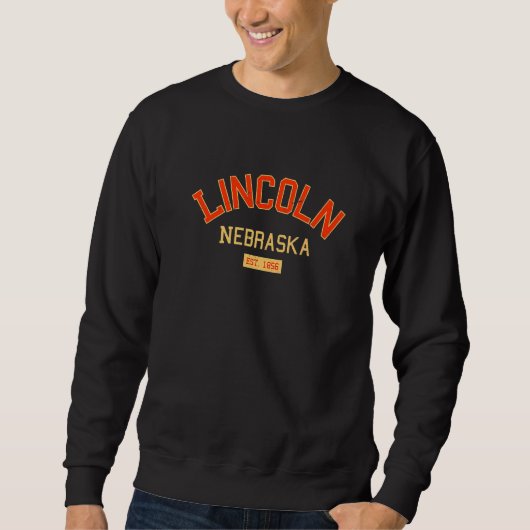 Lincoln Nebraska 1856  Ne Retro Lincolniet Trui (Voorkant)