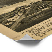 Lincoln Nebraska 1889 Antiek Panoramische Kaart Poster (Hoek)