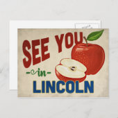 Lincoln Nebraska Apple - Vintage Travel Briefkaart (Voorkant / Achterkant)