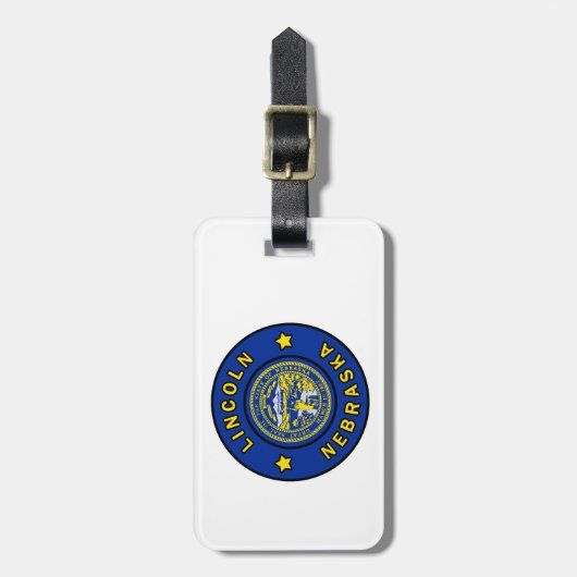 Lincoln Nebraska Bagagelabel (Voorkant verticaal)