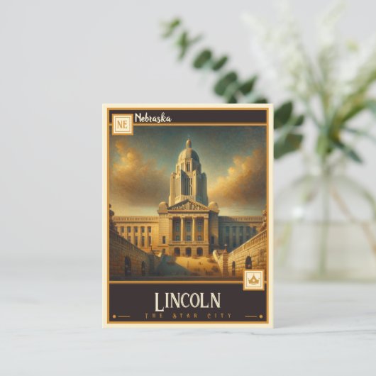 Lincoln, Nebraska |  Briefkaart (Staand voorkant)