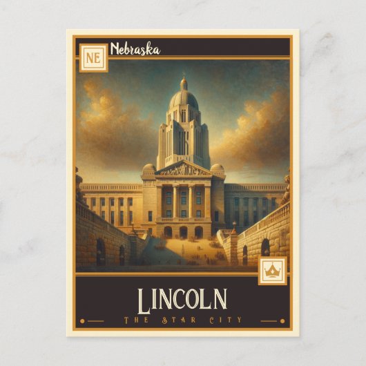 Lincoln, Nebraska |  Briefkaart (Voorkant)