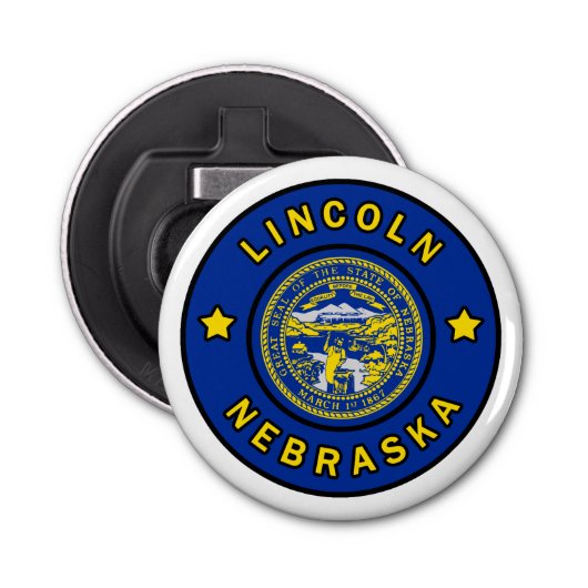 Lincoln Nebraska Button Flesopener (Voorkant)