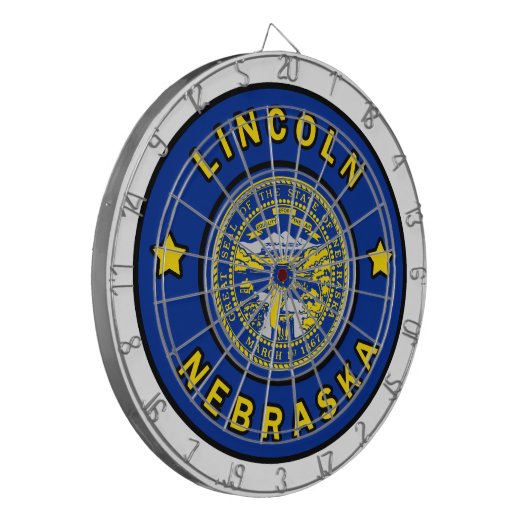 Lincoln Nebraska Dartbord (Voorkant Links)