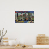 Lincoln, Nebraska - grote letterscènes Poster (Keuken)