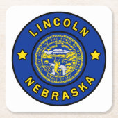 Lincoln Nebraska Kartonnen Onderzetters (Voorkant)