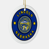 Lincoln Nebraska Keramisch Ornament (Rechts)