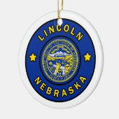 Lincoln Nebraska Keramisch Ornament (Links)