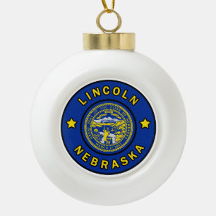 Lincoln Nebraska Keramische Bal Ornament