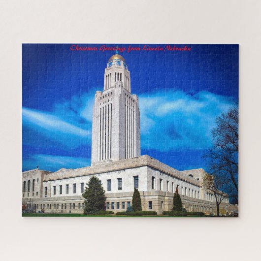 Lincoln Nebraska.Kerstgroeten Legpuzzel (Horizontaal)