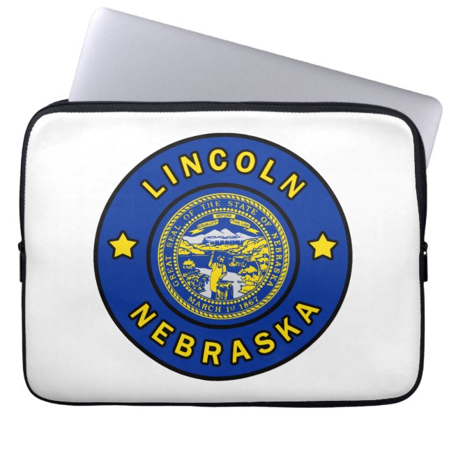 Lincoln Nebraska Laptop Sleeve (Voorkant)