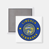 Lincoln Nebraska Magneet (Voorkant / Achterkant)