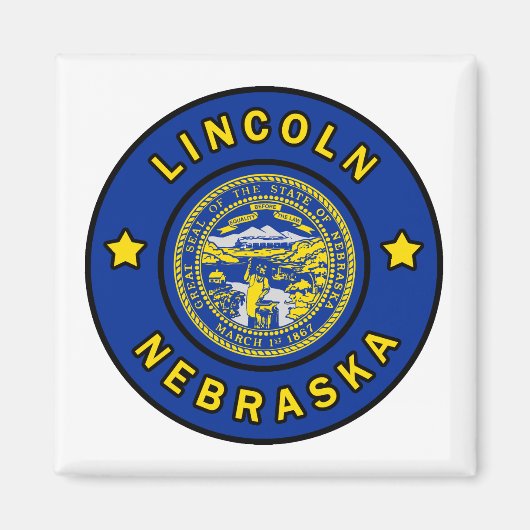 Lincoln Nebraska Magneet (Voorkant)