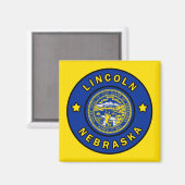Lincoln Nebraska Magneet (Voorkant / Achterkant)