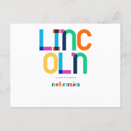 Lincoln Nebraska Mid Century, Pop Art, Briefkaart