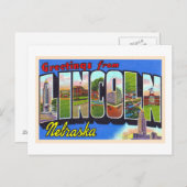 Lincoln Nebraska NE  groot Briefkaart (Voorkant / Achterkant)