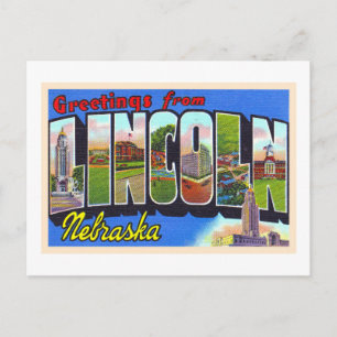 Lincoln Nebraska NE  groot Briefkaart