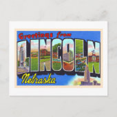 Lincoln Nebraska NE  groot Briefkaart (Voorkant)