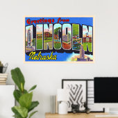 Lincoln Nebraska NE  groot Briefkaart Poster (Thuiskantoor)