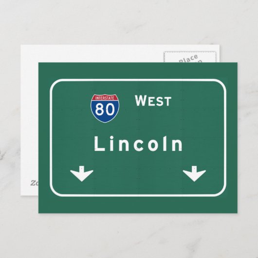 Lincoln Nebraska ne Interstate Highway Freeway : Briefkaart (Voorkant / Achterkant)