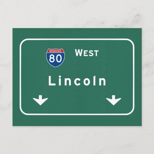 Lincoln Nebraska ne Interstate Highway Freeway : Briefkaart (Voorkant)