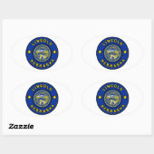 Lincoln Nebraska Ovale Sticker (Vel)