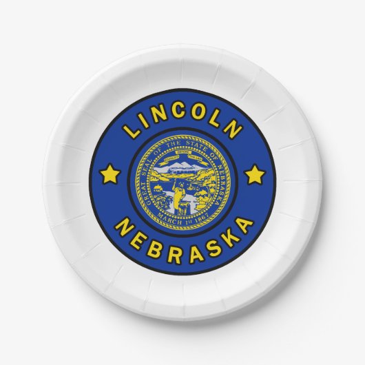 Lincoln Nebraska Papieren Bordje (Voorkant)