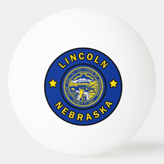Lincoln Nebraska Pingpongbal (Voorkant)