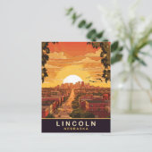 Lincoln, Nebraska, reizen Briefkaart (Staand voorkant)