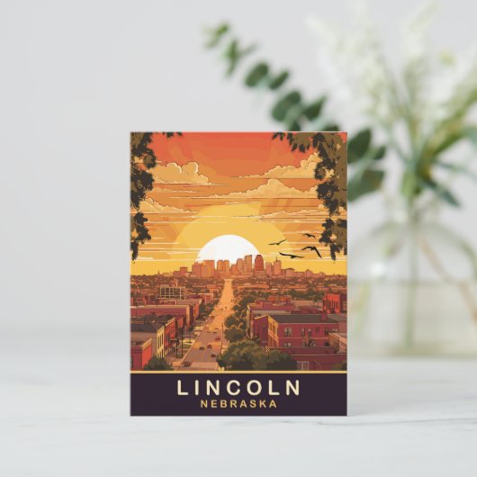 Lincoln, Nebraska, reizen Briefkaart (Staand voorkant)
