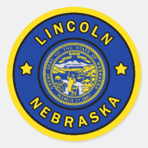 Lincoln Nebraska Ronde Sticker