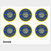 Lincoln Nebraska Ronde Sticker (Vel)