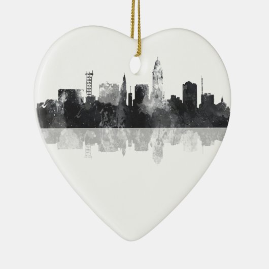 LINCOLN, NEBRASKA SKYLINE KERAMISCH ORNAMENT (Rechts)