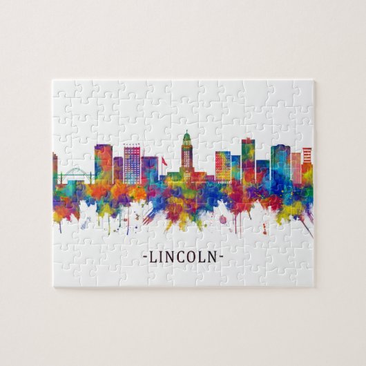Lincoln Nebraska Skyline Legpuzzel (Horizontaal)