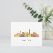 LINCOLN, NEBRASKA SKYLINE WB1 BRIEFKAART (Staand voorkant)