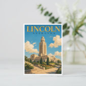 Lincoln Nebraska State Capitol GeoSaga Briefkaart (Staand voorkant)