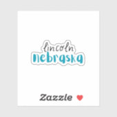 Lincoln Nebraska Sticker (Vel)