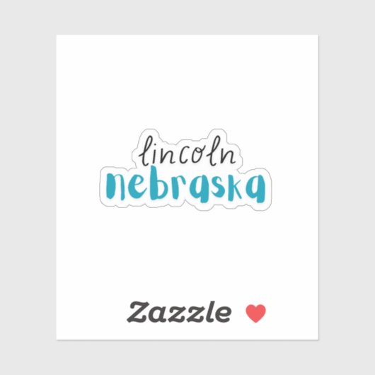 Lincoln Nebraska Sticker (Vel)