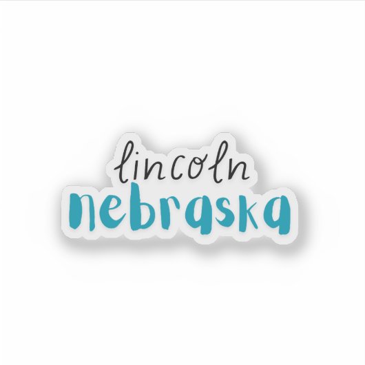 Lincoln Nebraska Sticker (Voorkant)
