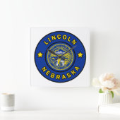 Lincoln Nebraska Vierkante Klok (Huis)
