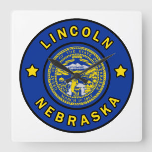 Lincoln Nebraska Vierkante Klok