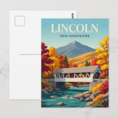 Lincoln New Hampshire Briefkaart (Voorkant / Achterkant)