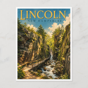Lincoln New Hampshire Flume Gorge GeoSaga Briefkaart