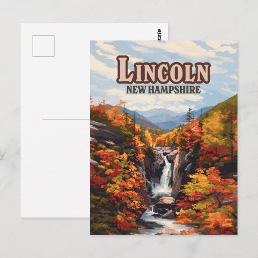 Lincoln New Hampshire Franconia Herfsten Herfst Briefkaart (Voorkant / Achterkant)