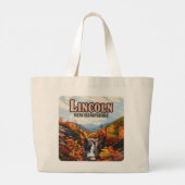 Lincoln New Hampshire Franconia Herfsten Herfst Grote Tote Bag (Achterkant)