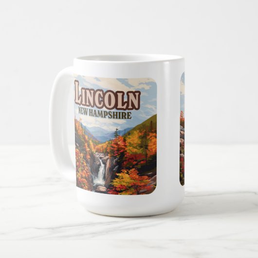 Lincoln New Hampshire Franconia Herfsten Herfst Koffiemok (Voorkant links)