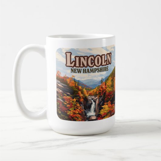 Lincoln New Hampshire Franconia Herfsten Herfst Koffiemok (Links)